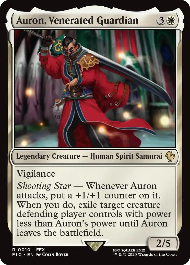 Image for Auron, Venerated Guardian (10) (FIC) - Magic: The Gathering