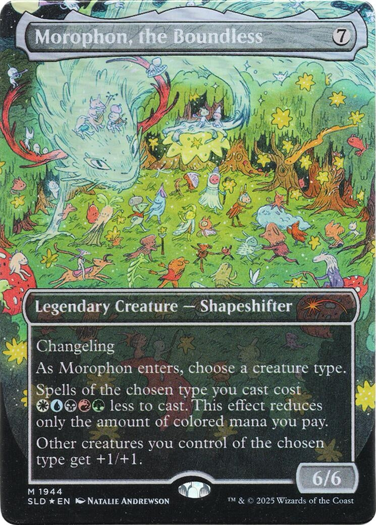 Image for Morophon, the Boundless (Display Commander) - Thick Stock (Double Rainbow Foil) (1944) - Magic: The Gathering