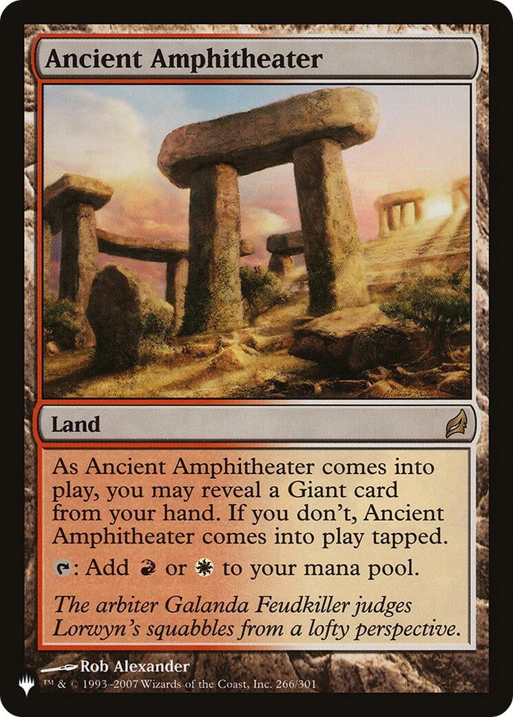 Ancient Amphitheater (266/301) (The List Reprints)
