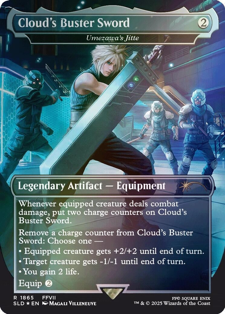 Image for Cloud's Buster Sword - Umezawa's Jitte (Rainbow Foil) (1865) - Magic: The Gathering