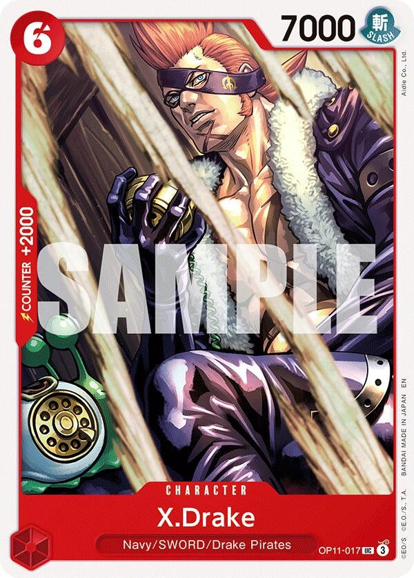 Image for X.Drake (OP11-017) (OP11) - One Piece Card Game