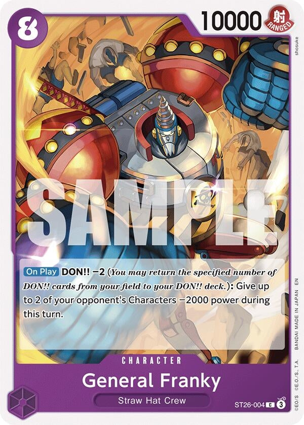 Image for General Franky (ST26-004) (Starter Deck 26: PURPLE/BLACK Monkey.D.Luffy) - One Piece Card Game