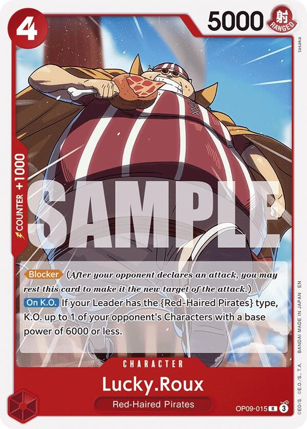 Image for Lucky.Roux (Reprint) (OP09-015) (Starter Deck 23: RED Shanks) - One Piece Card Game