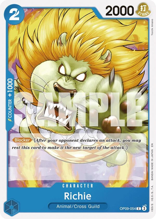 Image for Richie (Reprint) (OP09-054) (Starter Deck 25: BLUE Buggy) - One Piece Card Game