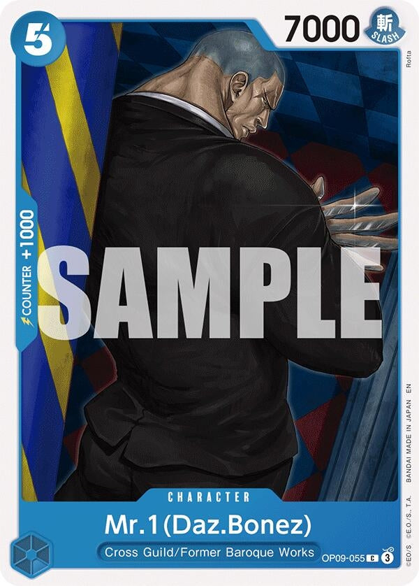Image for Mr.1(Daz.Bonez) (Reprint) (OP09-055) (Starter Deck 25: BLUE Buggy) - One Piece Card Game