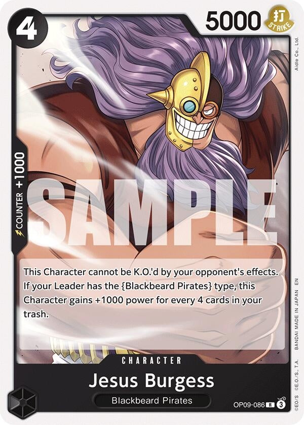 Image for Jesus Burgess (Reprint) (OP09-086) (Starter Deck 27: BLACK Marshall.D.Teach) - One Piece Card Game