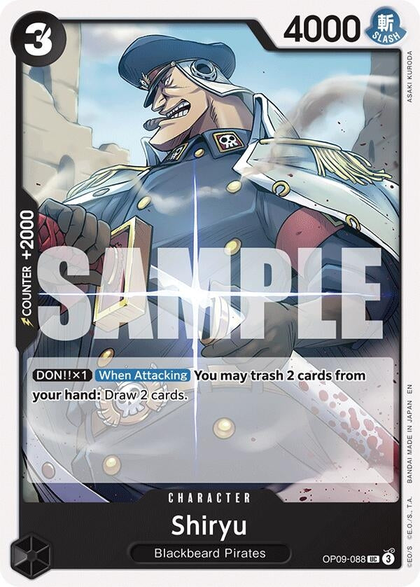 Image for Shiryu (Reprint) (OP09-088) (Starter Deck 27: BLACK Marshall.D.Teach) - One Piece Card Game