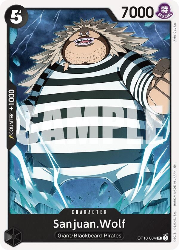 Image for Sanjuan.Wolf (Reprint) (OP10-084) (Starter Deck 27: BLACK Marshall.D.Teach) - One Piece Card Game