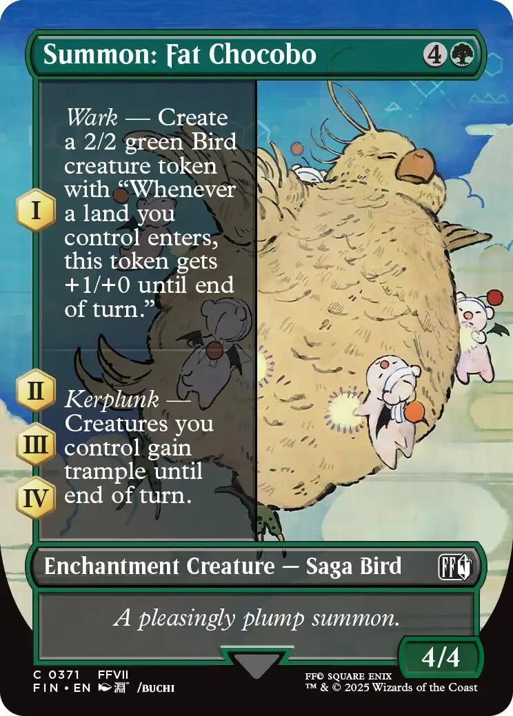 Image for Summon: Fat Chocobo (Borderless) (371) (FINAL FANTASY) - Magic: The Gathering