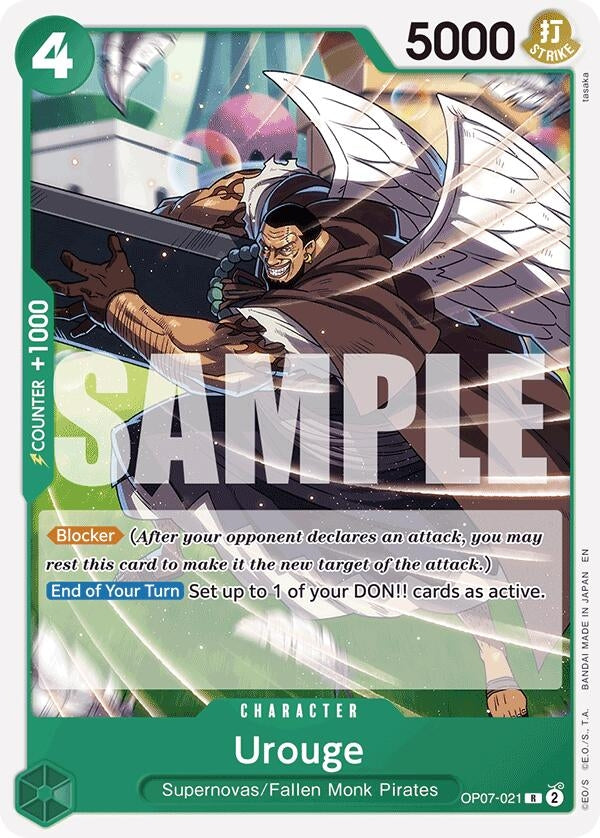 Image for Urouge (Reprint) (OP07-021) (Starter Deck 24: GREEN Jewelry Bonney) - One Piece Card Game