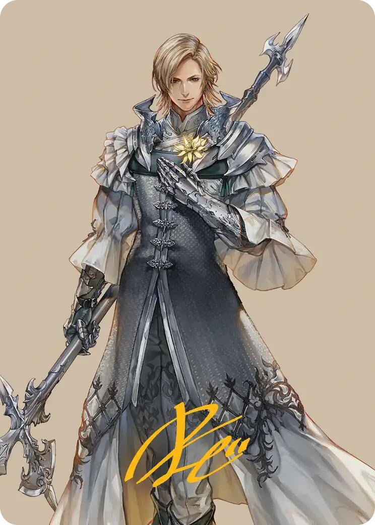 Image for Dion, Bahamut's Dominant Art Card (Gold-Stamped Signature) (42) (Art Series: FINAL FANTASY) - Magic: The Gathering