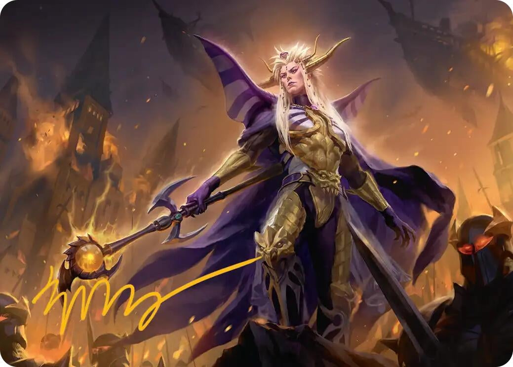 Image for The Emperor of Palamecia Art Card (Gold-Stamped Signature) (13) (Art Series: FINAL FANTASY) - Magic: The Gathering