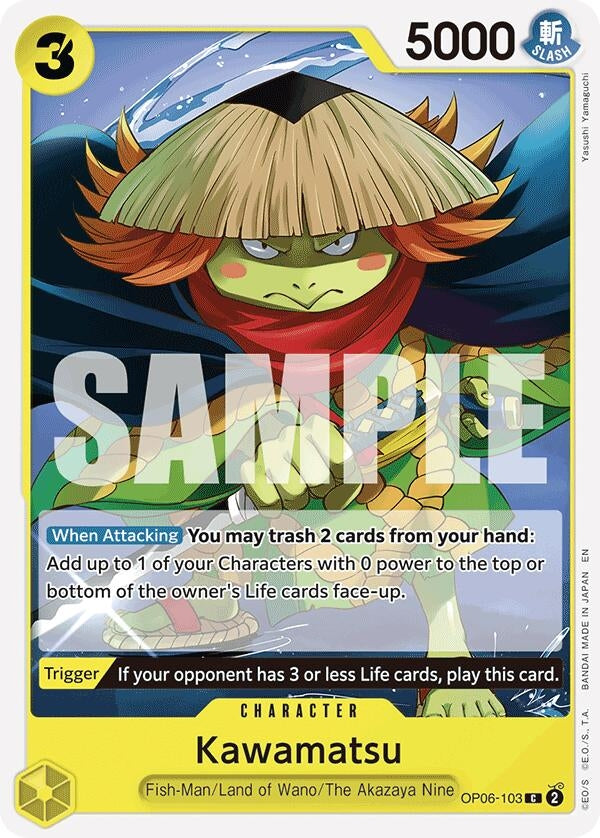 Image for Kawamatsu (Reprint) (OP06-103) (Starter Deck 28: GREEN/YELLOW Yamato) - One Piece Card Game