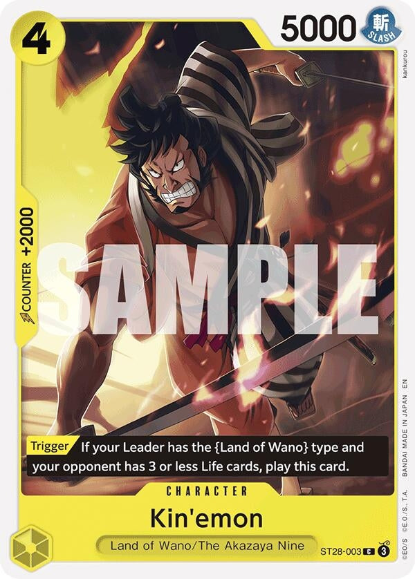 Image for Kin'emon (ST28-003) (Starter Deck 28: GREEN/YELLOW Yamato) - One Piece Card Game