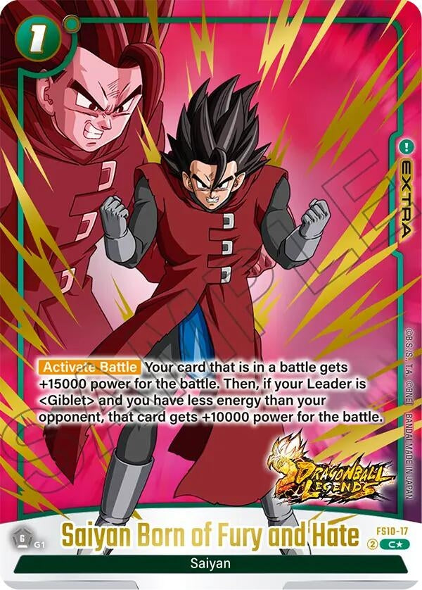 Image for Saiyan Born of Fury and Hate (Bonus Pack Alternate Art) (FS10-17) (Starter Deck 10: Giblet) - Dragon Ball Super: Fusion World