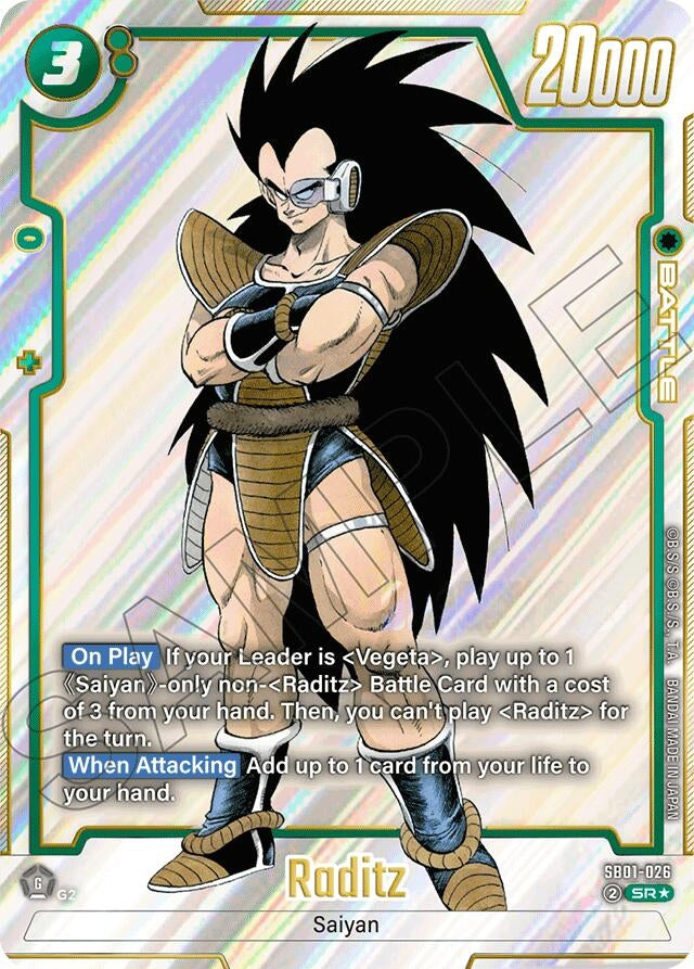 Image for Raditz - SB01-026 (Alternate Art) (SB01-026) (Manga Booster 01) - Dragon Ball Super: Fusion World