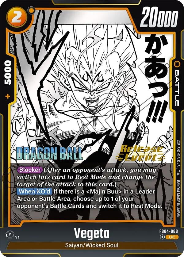 Image for Vegeta - FB04-088 (FB04-088) - Dragon Ball Super: Fusion World