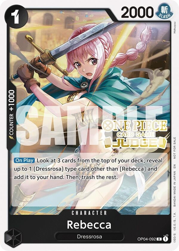 Image for Rebecca (Judge Pack Vol. 6) (OP04-092) (One Piece Promotion Cards) - One Piece Card Game
