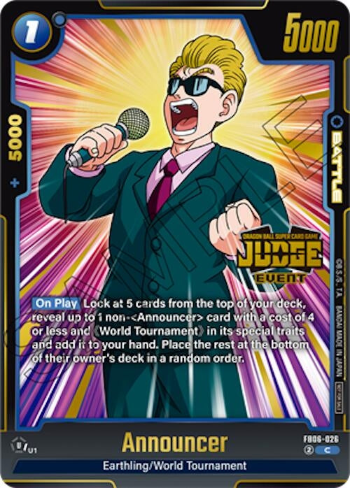 Image for Announcer (Judge Pack (Event Judge) 04) (FB06-026) - Dragon Ball Super: Fusion World