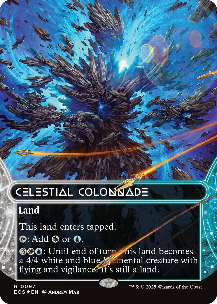 Image for Celestial Colonnade (0097) (Borderless) (Galaxy Foil) (97) (Edge of Eternities: Stellar Sights) - Magic: The Gathering