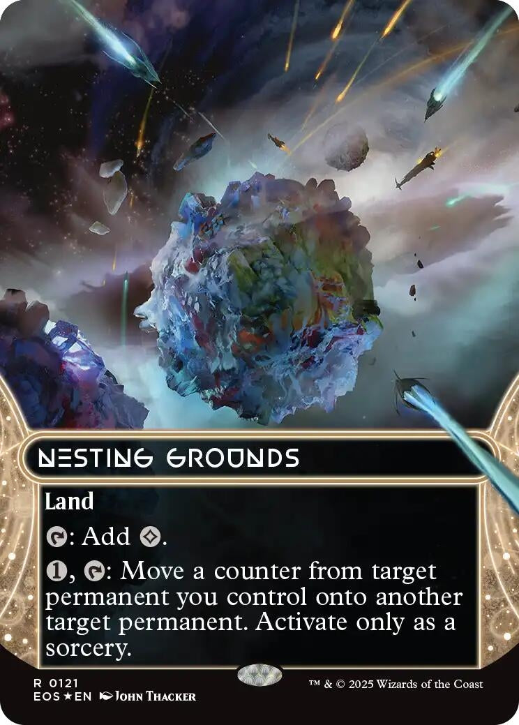 Image for Nesting Grounds (0121) (Borderless) (Galaxy Foil) (121) (Edge of Eternities: Stellar Sights) - Magic: The Gathering