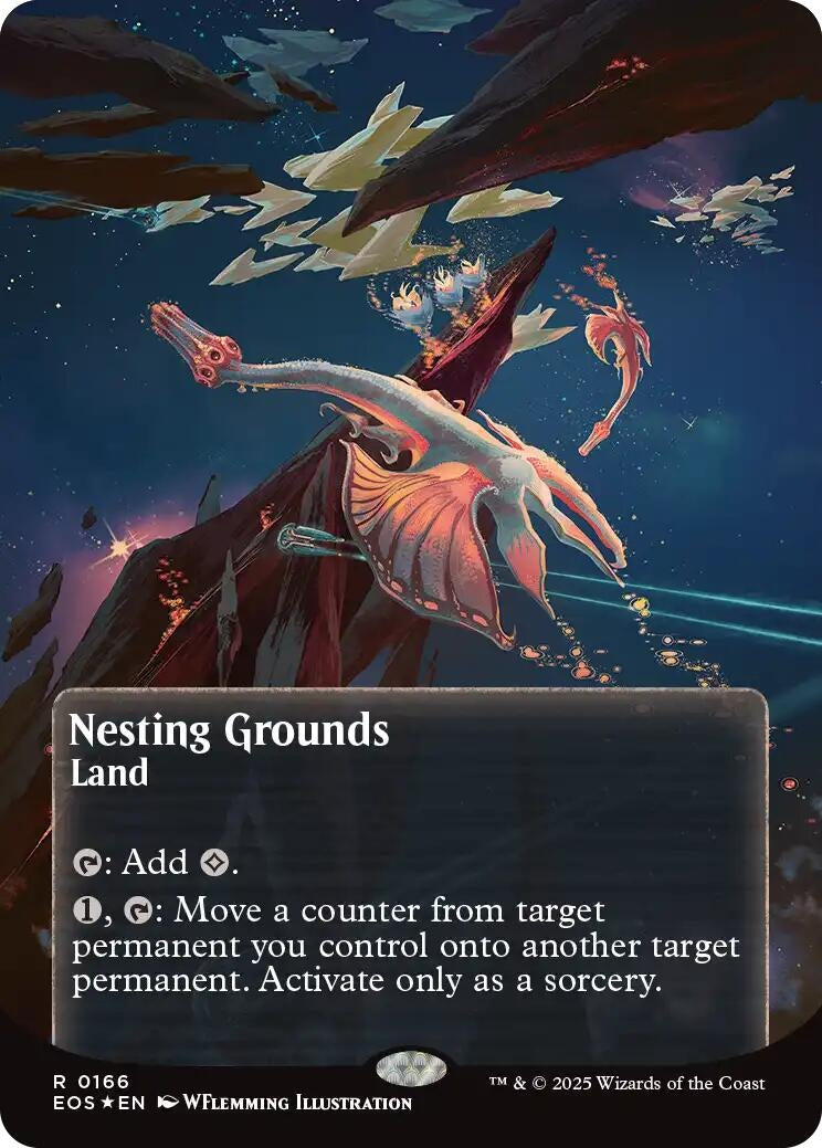 Image for Nesting Grounds (0166) (Borderless) (Galaxy Foil) (166) (Edge of Eternities: Stellar Sights) - Magic: The Gathering