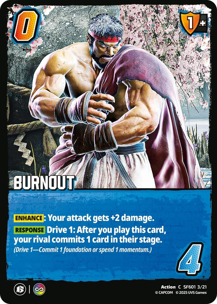 Image for Burnout (SF601 3/21) (Challenger Series: Street Fighter 6) - UniVersus