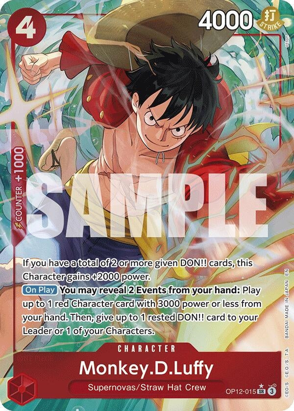 Image for Monkey.D.Luffy (Alternate Art) (OP12-015) (Legacy of the Master) - One Piece Card Game