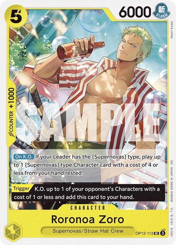 Image for Roronoa Zoro (113) (OP12-113) (Legacy of the Master) - One Piece Card Game