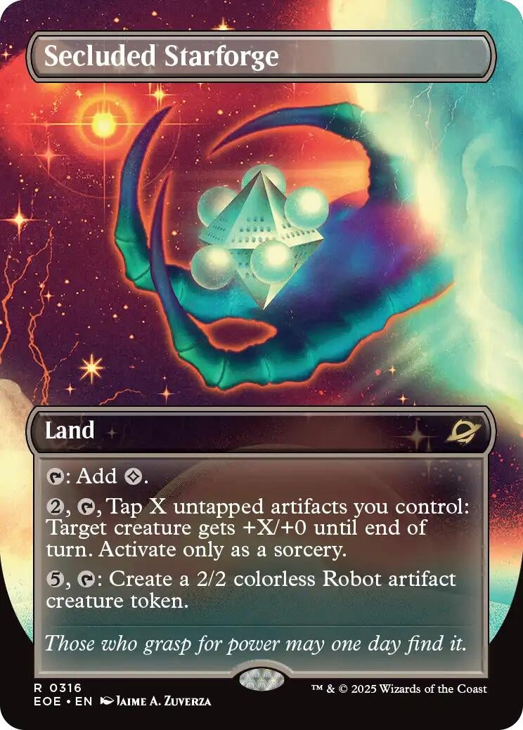 Image for Secluded Starforge (Borderless) (316) (Edge of Eternities) - Magic: The Gathering