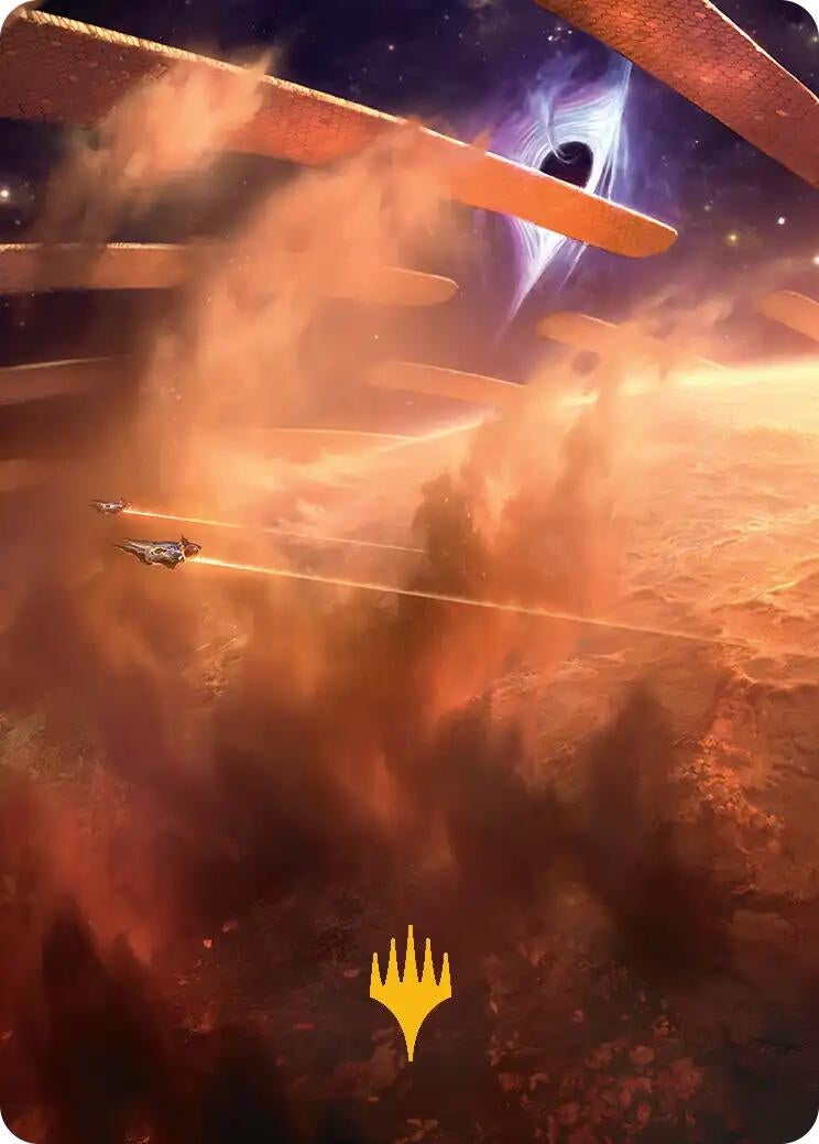 Adagia, Windswept Bastion Art Card (Gold-Stamped Planeswalker Symbol) (29) (Art Series: Edge of Eternities)