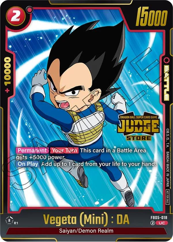 Image for Vegeta (Mini) : DA (Judge Pack (Store Judge) 04) (FB05-018) - Dragon Ball Super: Fusion World