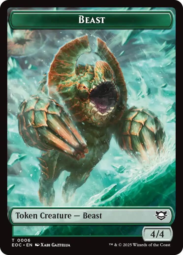 Image for Beast (0006) // Lander (0008) Double-Sided Token (6 // 8) - Magic: The Gathering