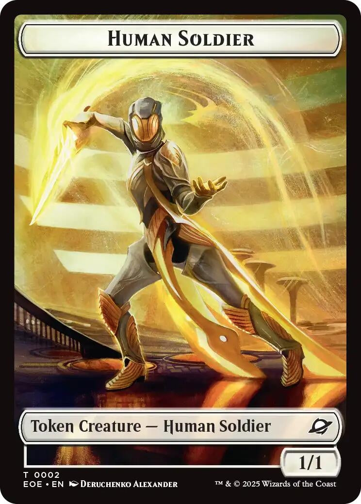 Image for Human Soldier // Lander (0004) Doubled-Sided Token (2 // 4) (Edge of Eternities) - Magic: The Gathering