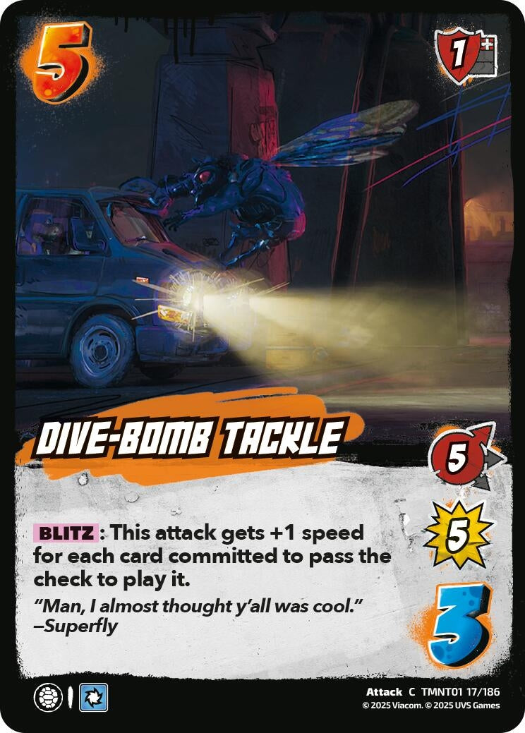 Image for Dive-Bomb Tackle (TMNT01 17/186) (Teenage Mutant Ninja Turtles) - UniVersus