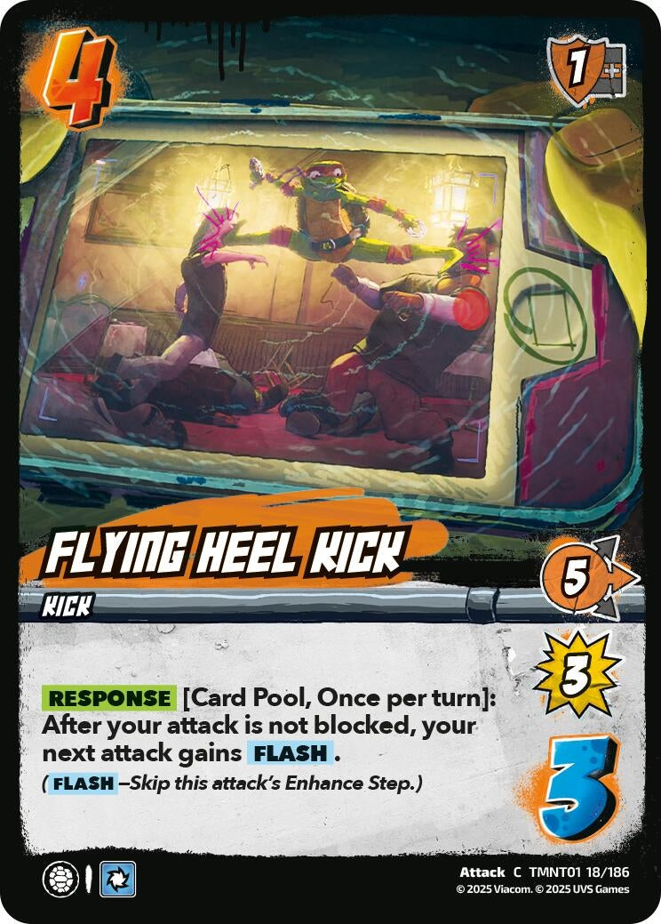 Image for Flying Heel Kick (TMNT01 18/186) (Teenage Mutant Ninja Turtles) - UniVersus