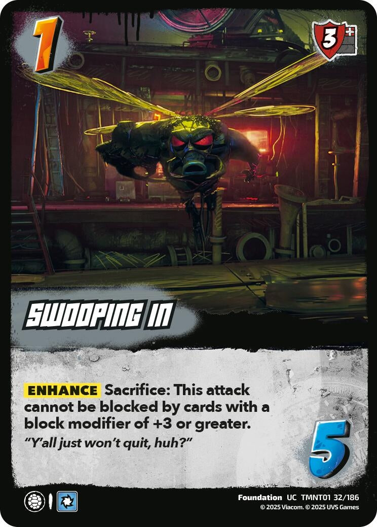 Image for Swooping In (TMNT01 32/186) (Teenage Mutant Ninja Turtles) - UniVersus