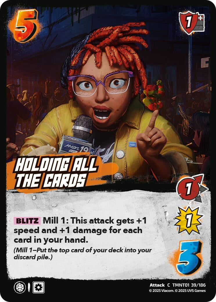 Image for Holding all the Cards (TMNT01 39/186) (Teenage Mutant Ninja Turtles) - UniVersus