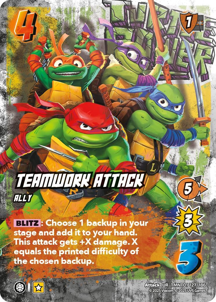 Image for Teamwork Attack (TMNT01 127/186) (Teenage Mutant Ninja Turtles) - UniVersus
