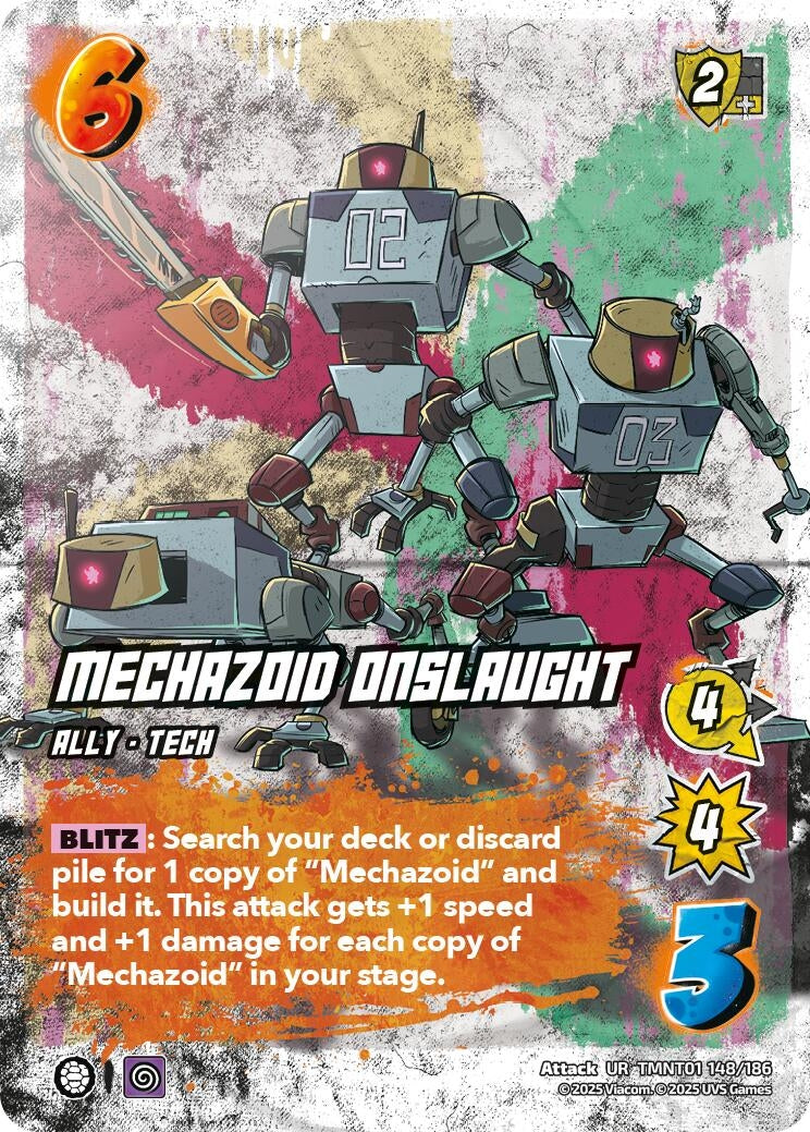 Image for Mechazoid Onslaught (TMNT01 148/186) (Teenage Mutant Ninja Turtles) - UniVersus