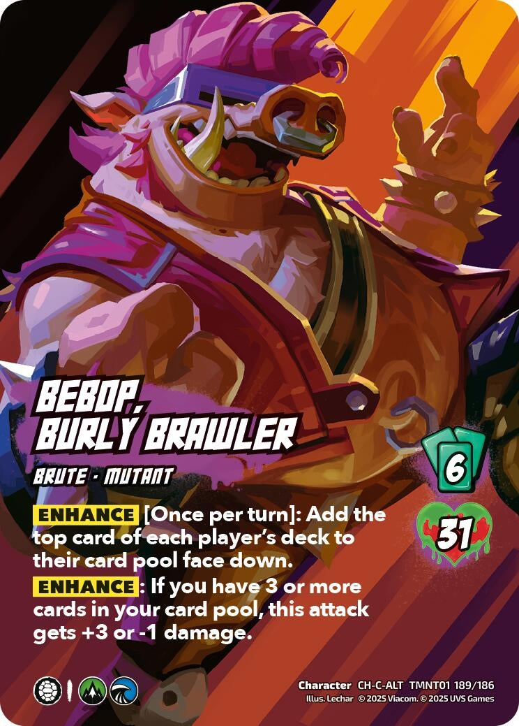 Image for Bebop, Burly Brawler (Alternate Art) (TMNT01 189/186) (Teenage Mutant Ninja Turtles) - UniVersus