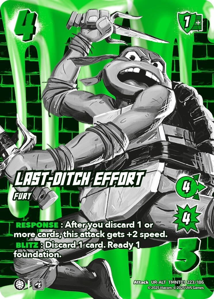Image for Last-Ditch Effort (Alternate Art) (TMNT01 223/186) (Teenage Mutant Ninja Turtles) - UniVersus