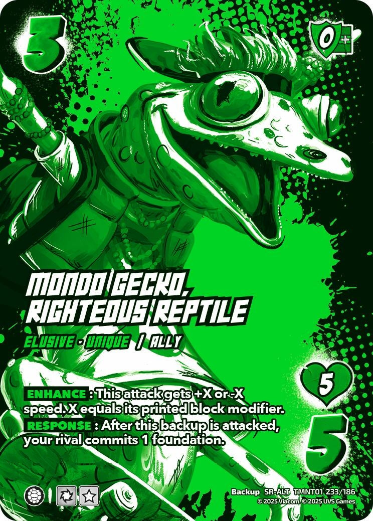 Image for Mondo Gecko, Righteous Reptile (Alternate Art) (TMNT01 233/186) (Teenage Mutant Ninja Turtles) - UniVersus