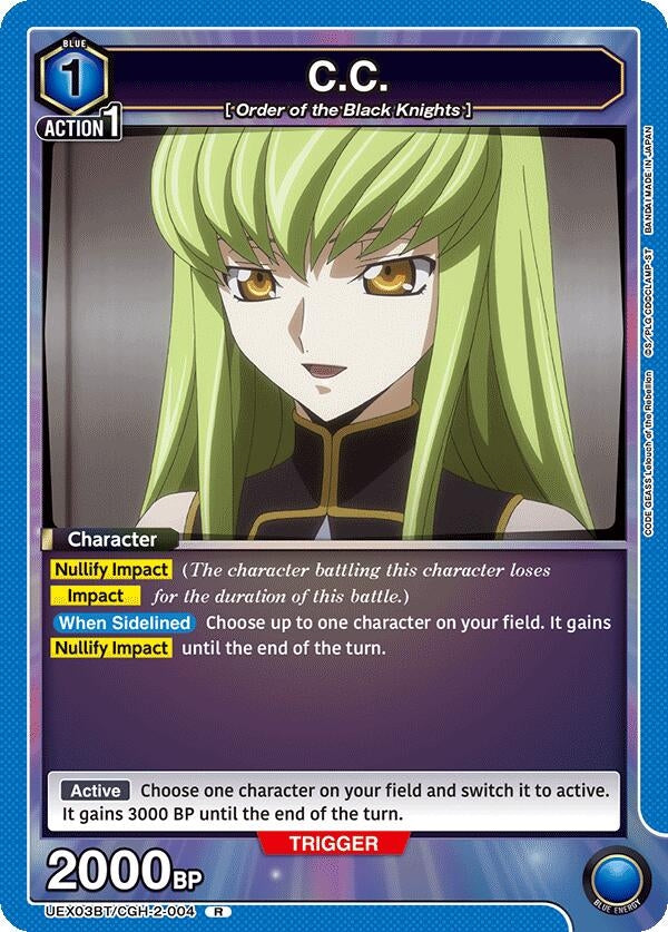 Image for C.C. (004) (UEX03BT/CGH-2-004) (UEX03BT: CODE GEASS: Lelouch of the Rebellion Vol.2) - Union Arena