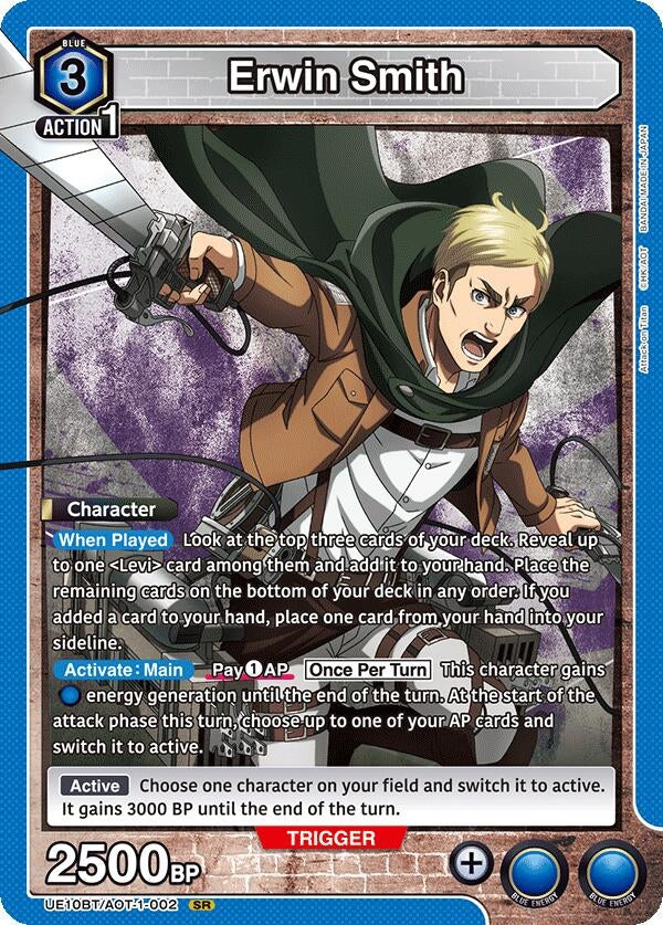 Image for Erwin Smith (002) (UE10BT/AOT-1-002) (UE10BT: Attack on Titan) - Union Arena