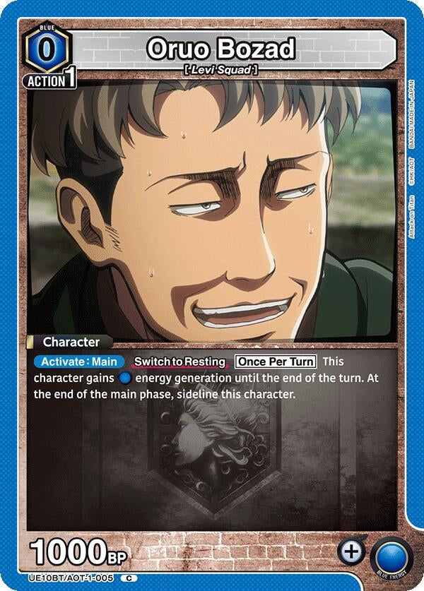 Image for Oruo Bozad (UE10BT/AOT-1-005) (UE10BT: Attack on Titan) - Union Arena