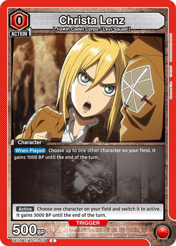 Image for Christa Lenz (UE10BT/AOT-1-078) (UE10BT: Attack on Titan) - Union Arena