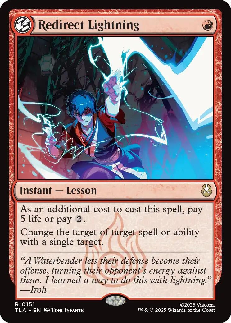Image for Redirect Lightning (151) (Avatar: The Last Airbender) - Magic: The Gathering