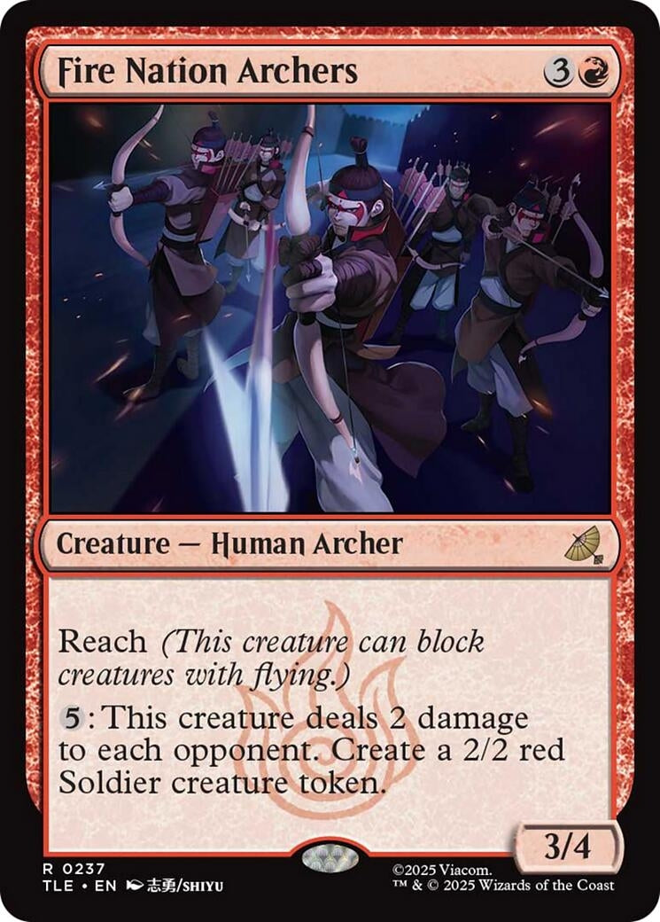 Image for Fire Nation Archers (237) - Magic: The Gathering