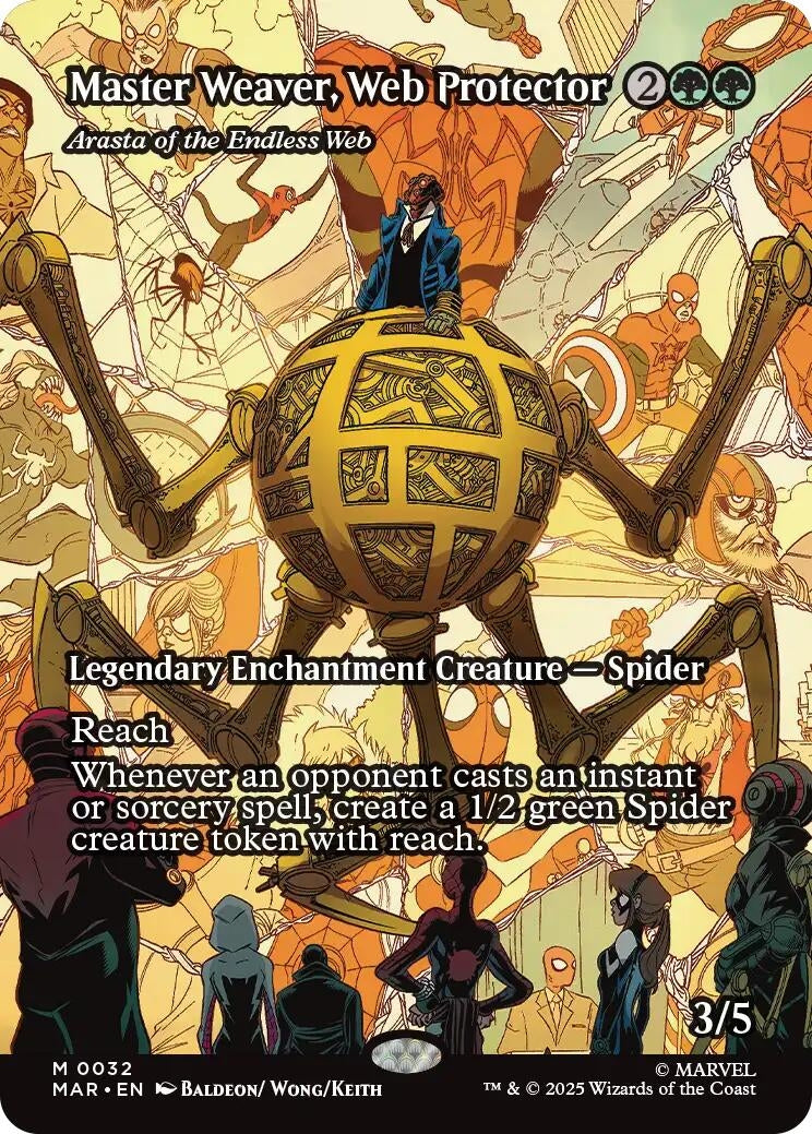 Image for Master Weaver, Web Protector - Arasta of the Endless Web (Borderless) (32) - Magic: The Gathering